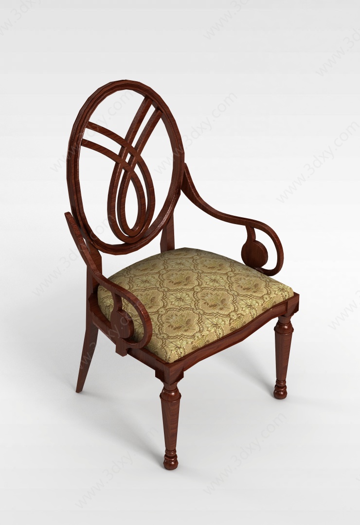 欧式高档休闲椅3D模型
