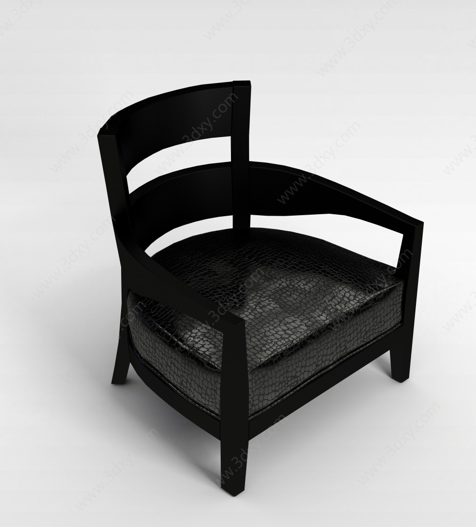 黑色沙发椅3D模型
