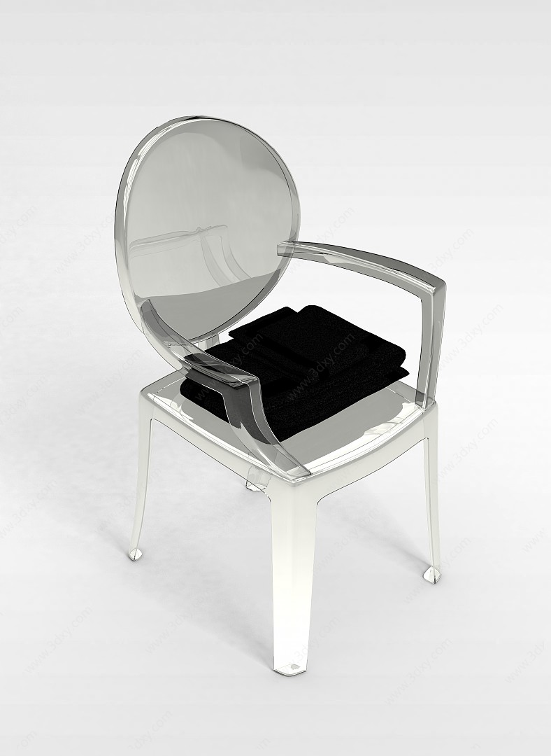 黑色单人椅3D模型