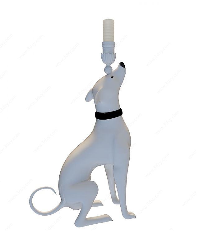 狗狗蜡烛台3D模型