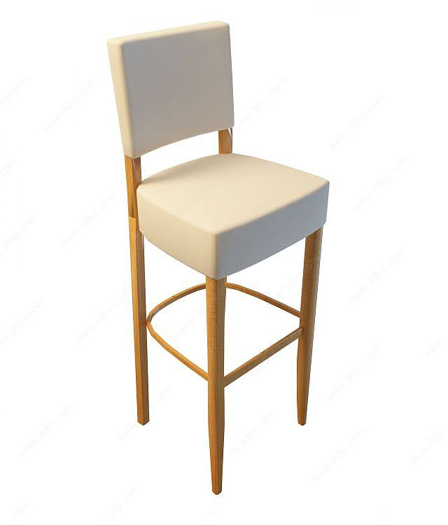 软座高脚椅3D模型