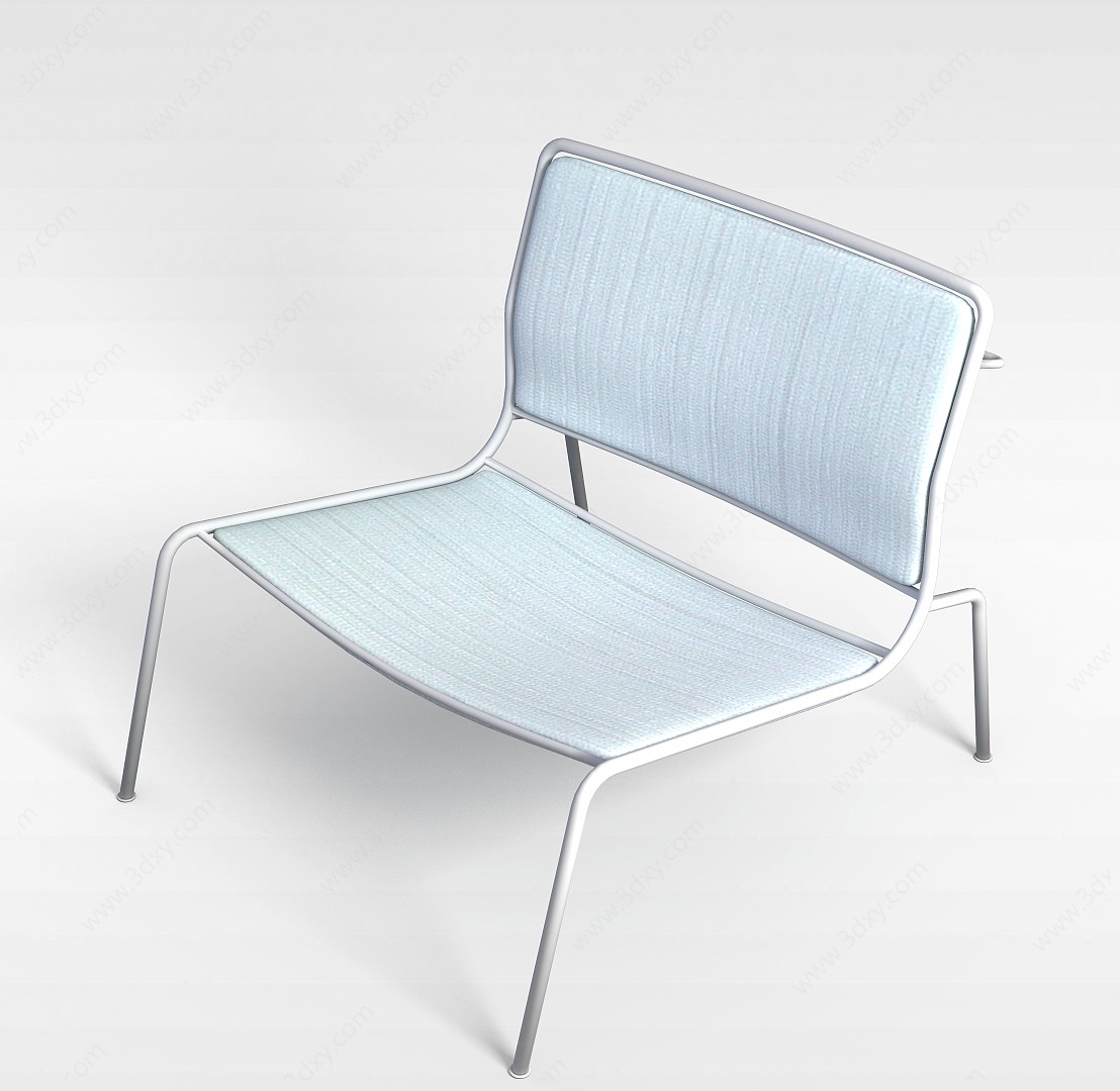 简易白色座椅3D模型