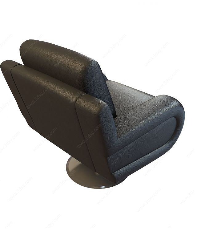 真皮休闲老板椅3D模型