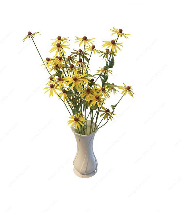 花瓶花艺3D模型