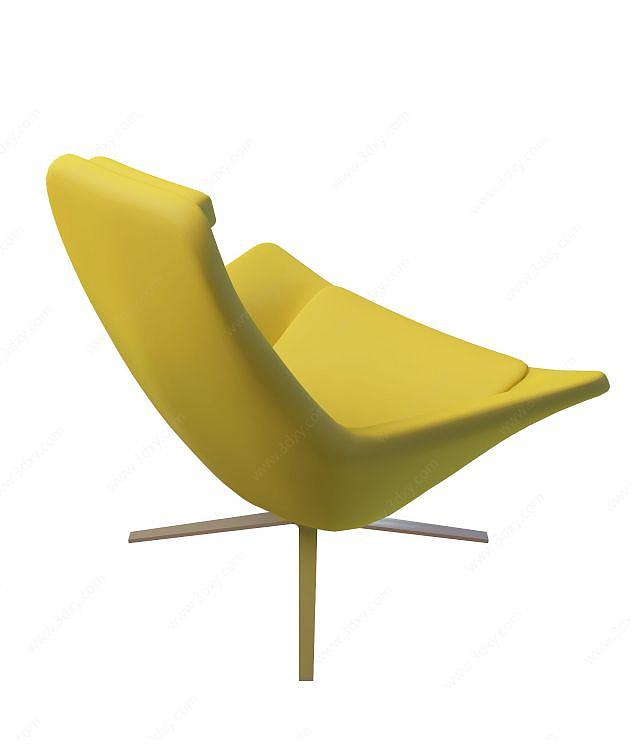 黄色转椅3D模型