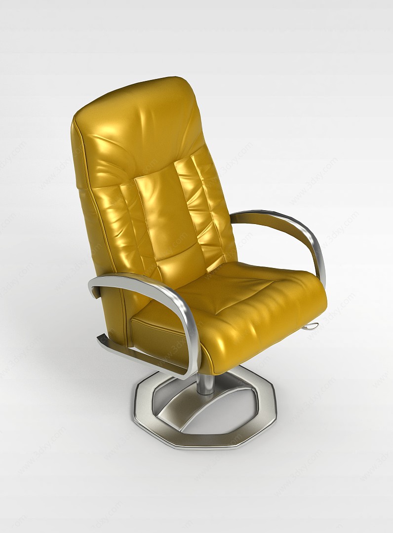 黄色沙发椅3D模型