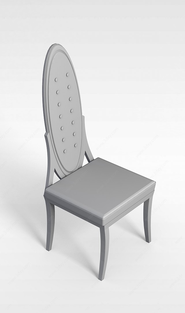 欧式高背椅3D模型