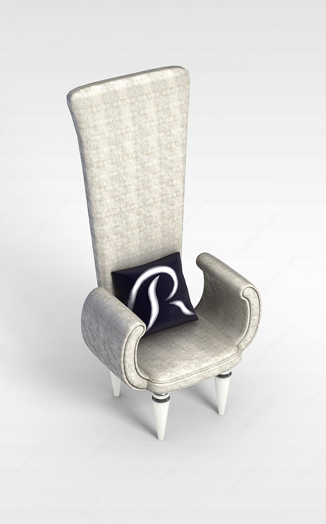 高档高背椅3D模型