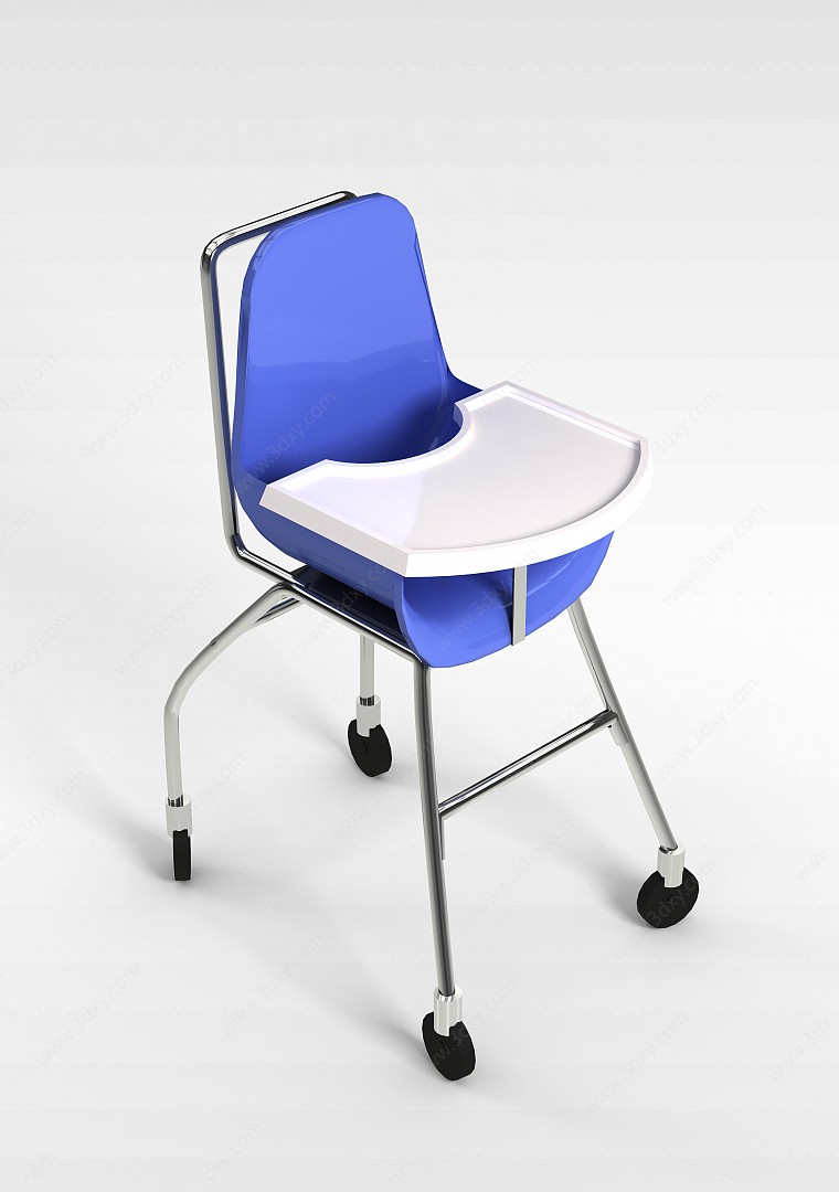 儿童移动餐椅3D模型