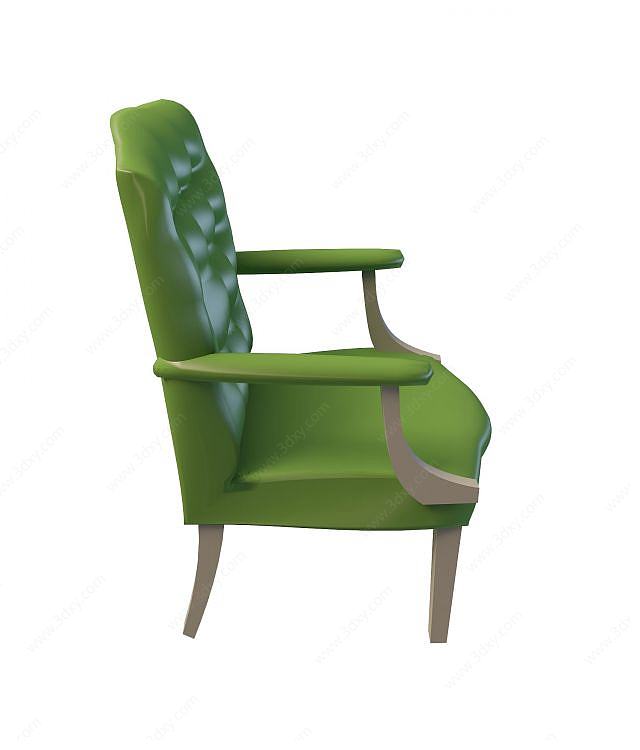皮质休闲椅3D模型