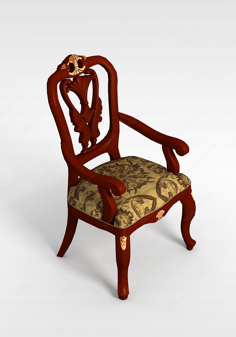 中式软座椅3D模型