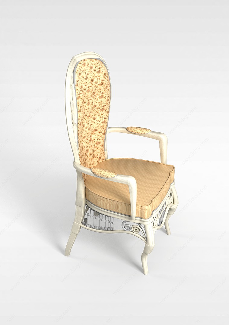 豪华高背椅3D模型