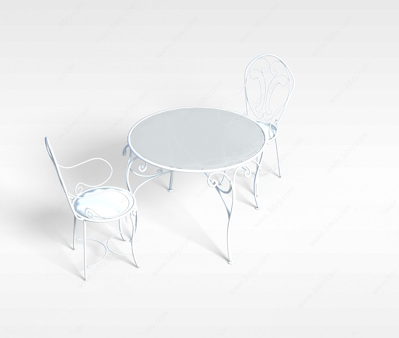精美铁艺桌椅3D模型