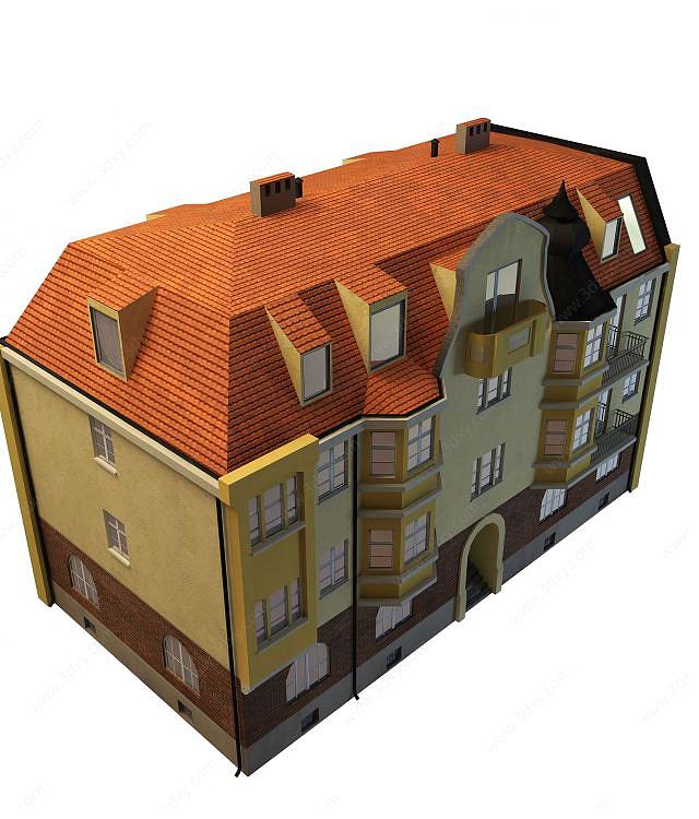 欧式住宅楼3D模型
