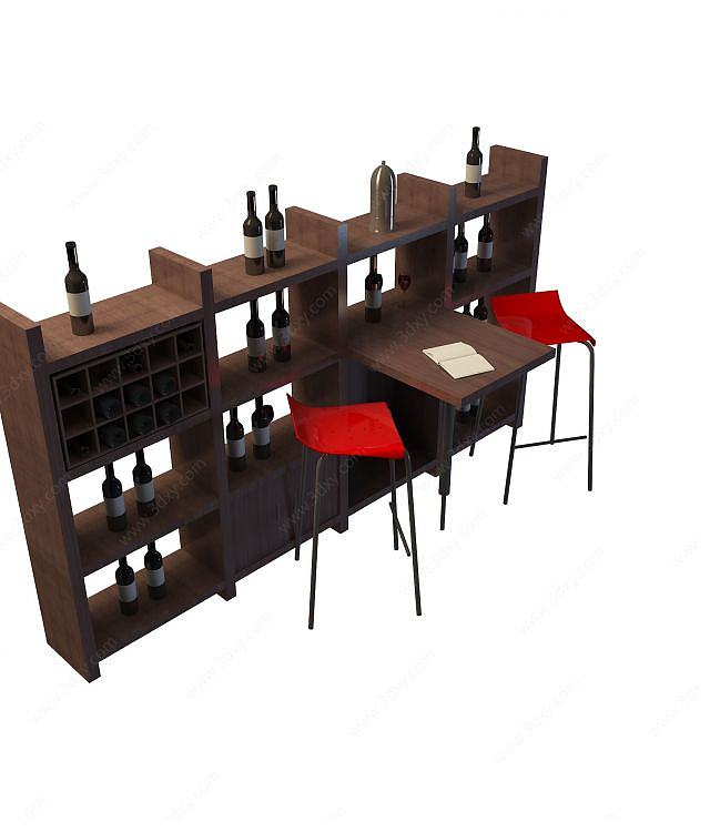 葡萄酒柜3D模型