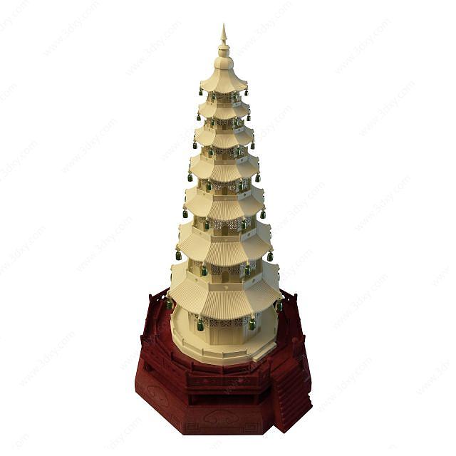佛教塔3D模型