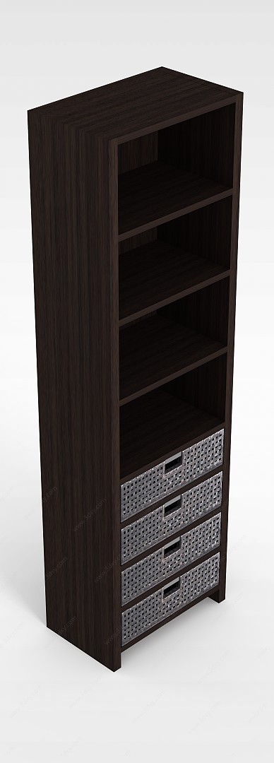 实木文件柜3D模型