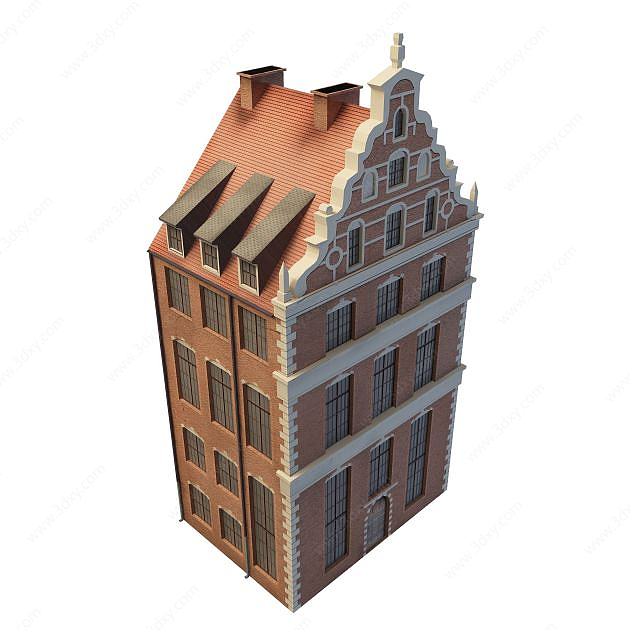 欧式楼房3D模型
