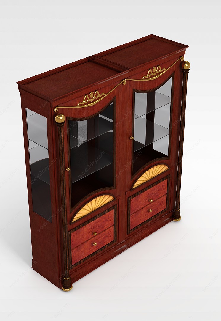 客厅酒柜3D模型