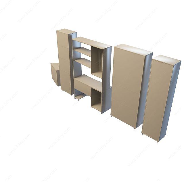 卧室整体橱柜3D模型