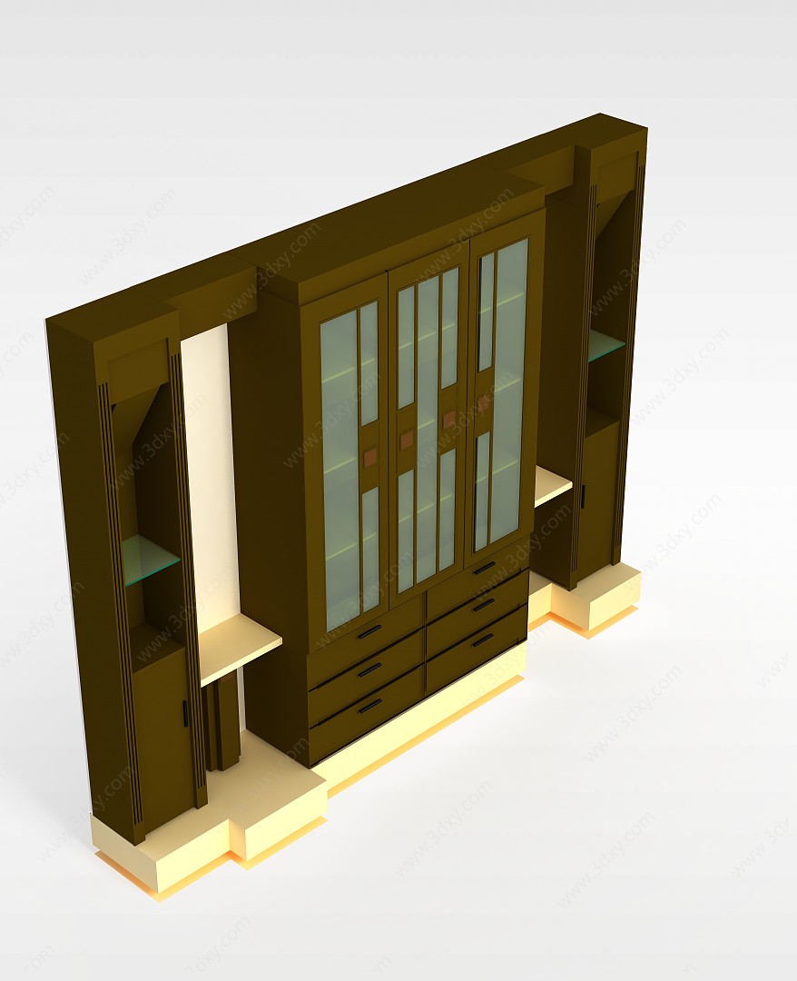 书房文件柜3D模型