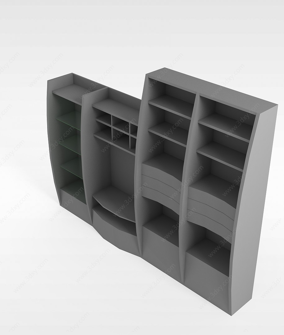 现代陈设柜3D模型