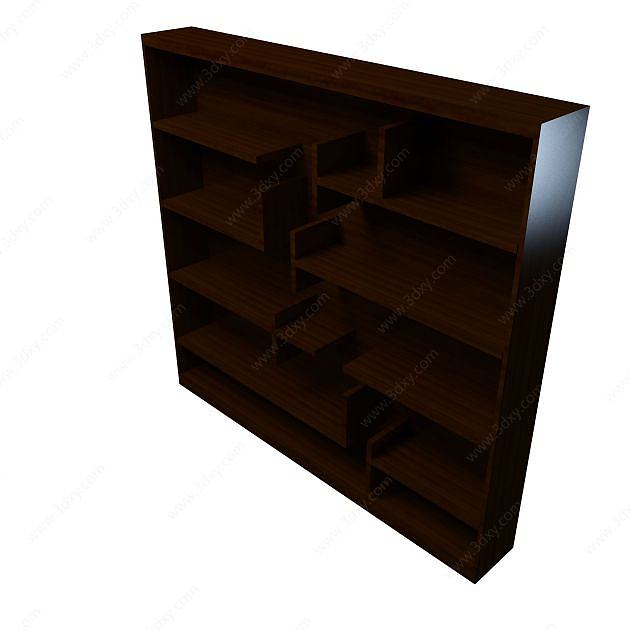 经典书柜3D模型