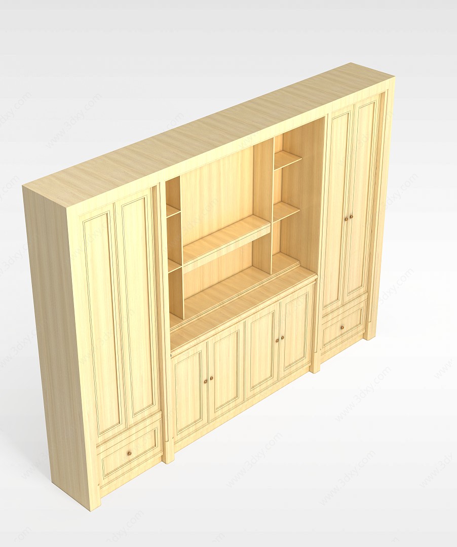 卧室多功能衣柜3D模型