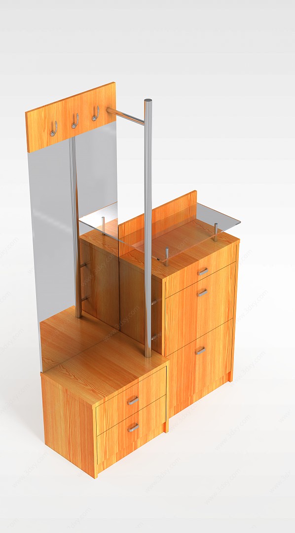 卧室一体柜3D模型