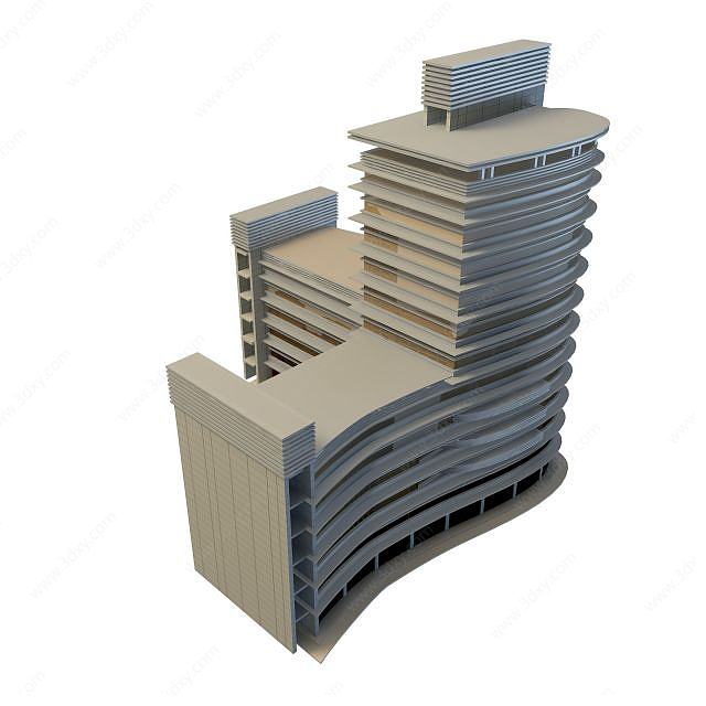 L型办公楼3D模型