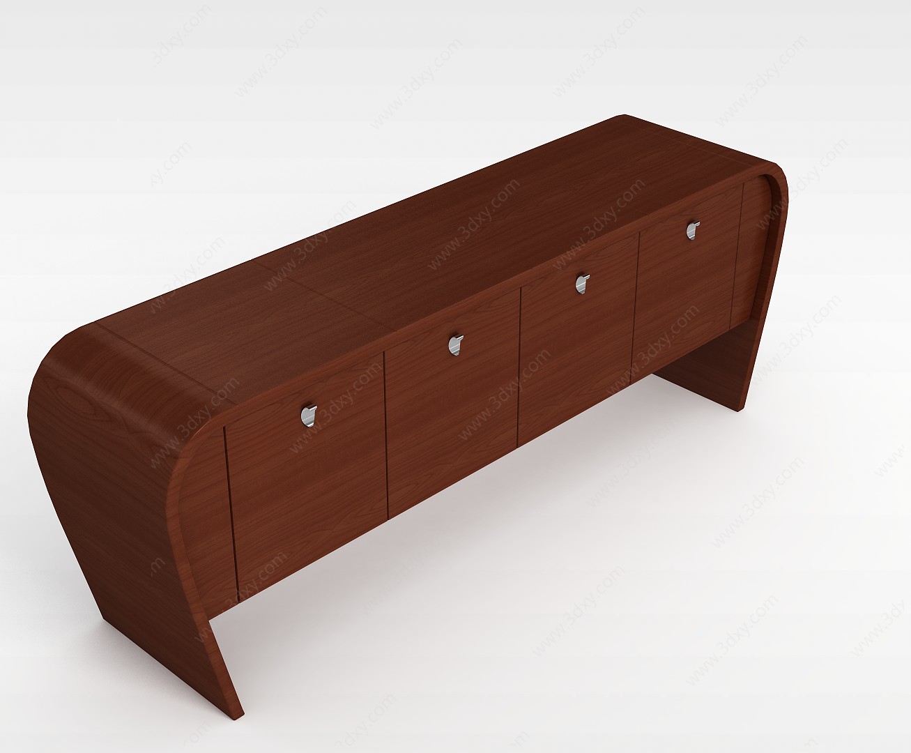 简约现代实木柜3D模型