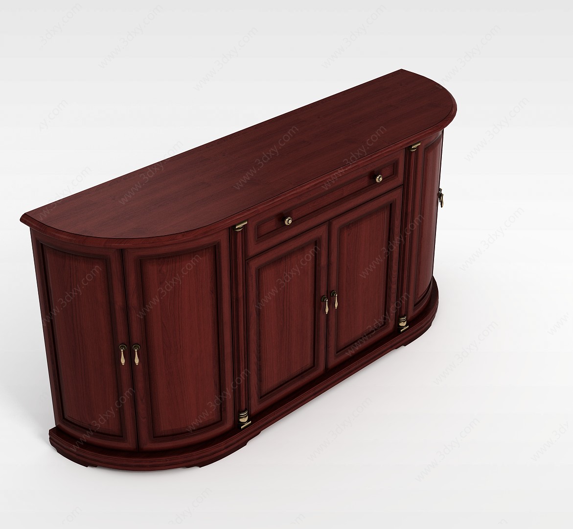 经典实木酒柜3D模型