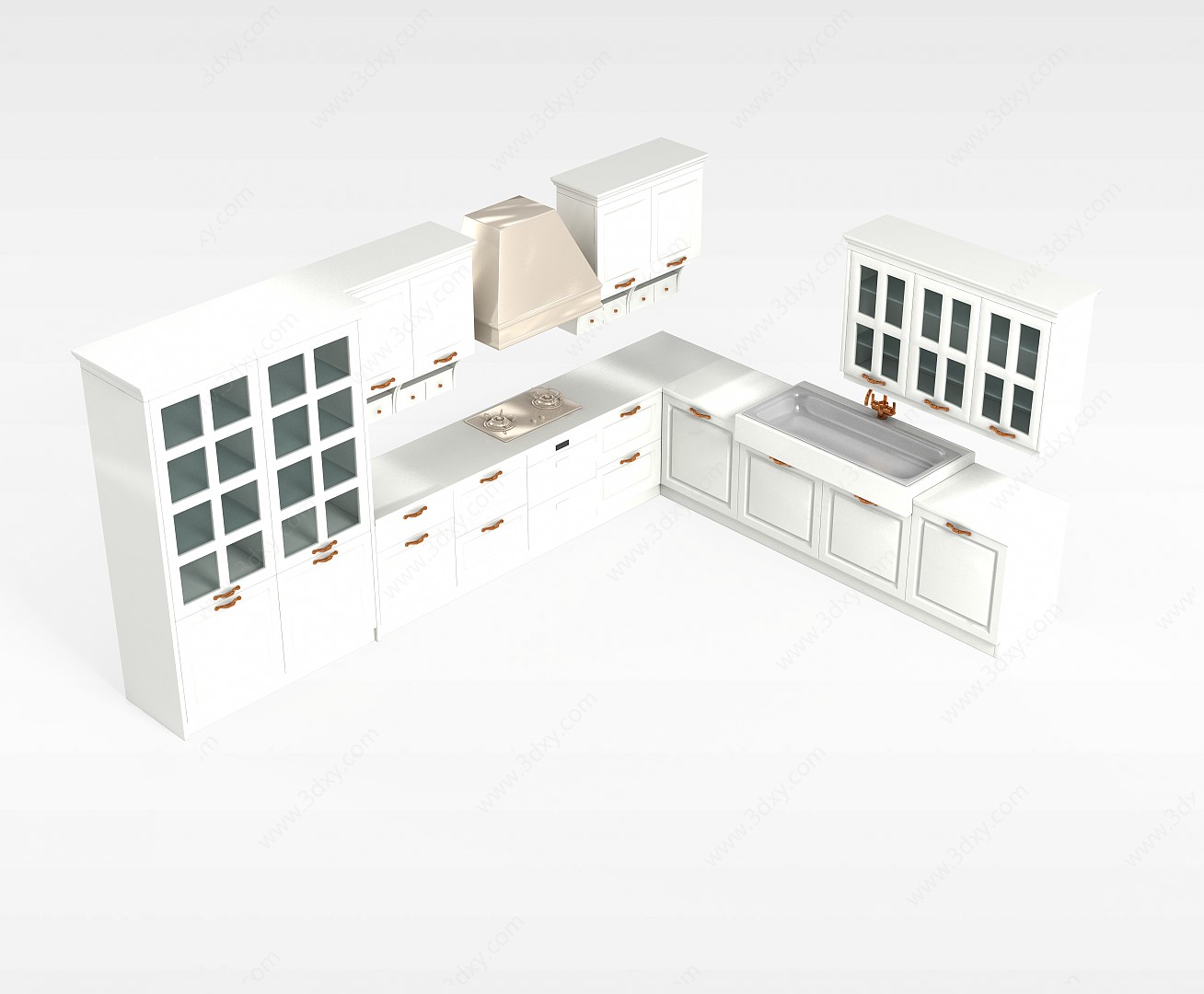 欧式豪华橱柜3D模型