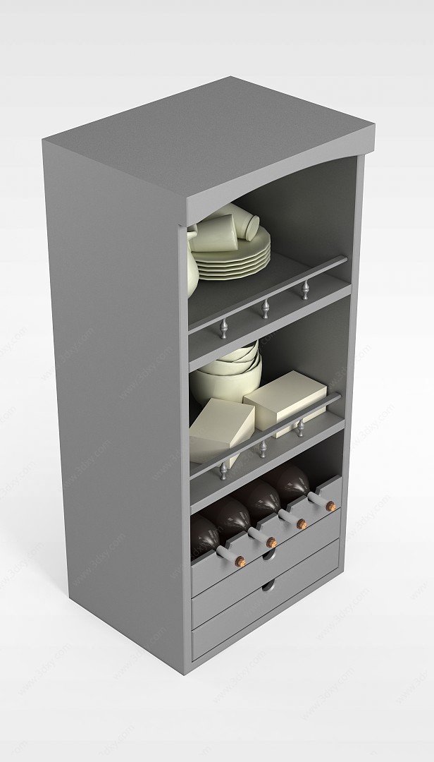 厨房碗柜3D模型