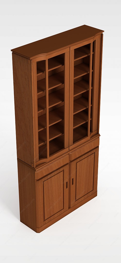 中式实木柜3D模型
