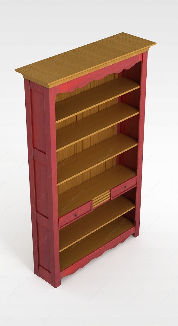 中式实木陈设柜3D模型