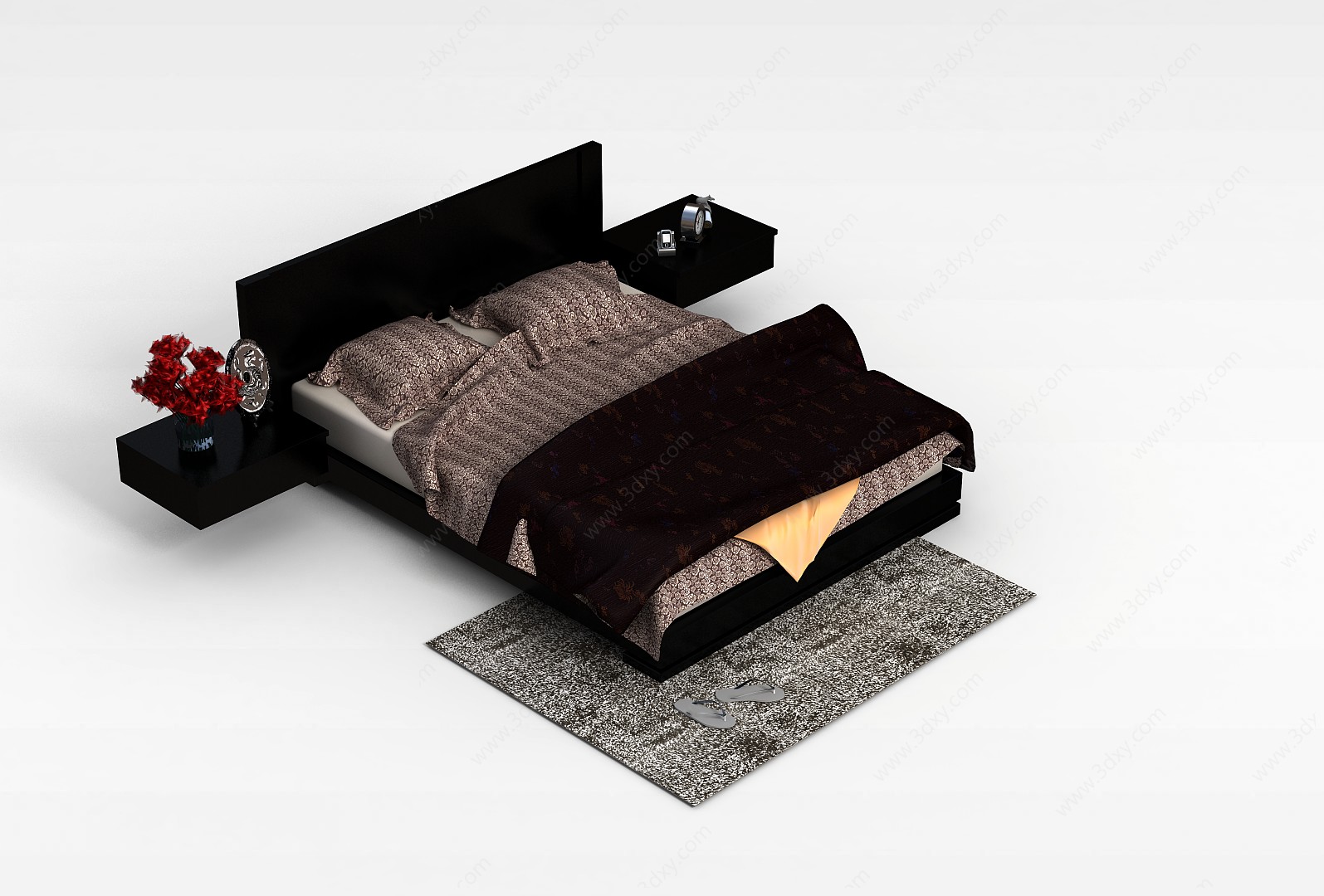 新款木床3D模型