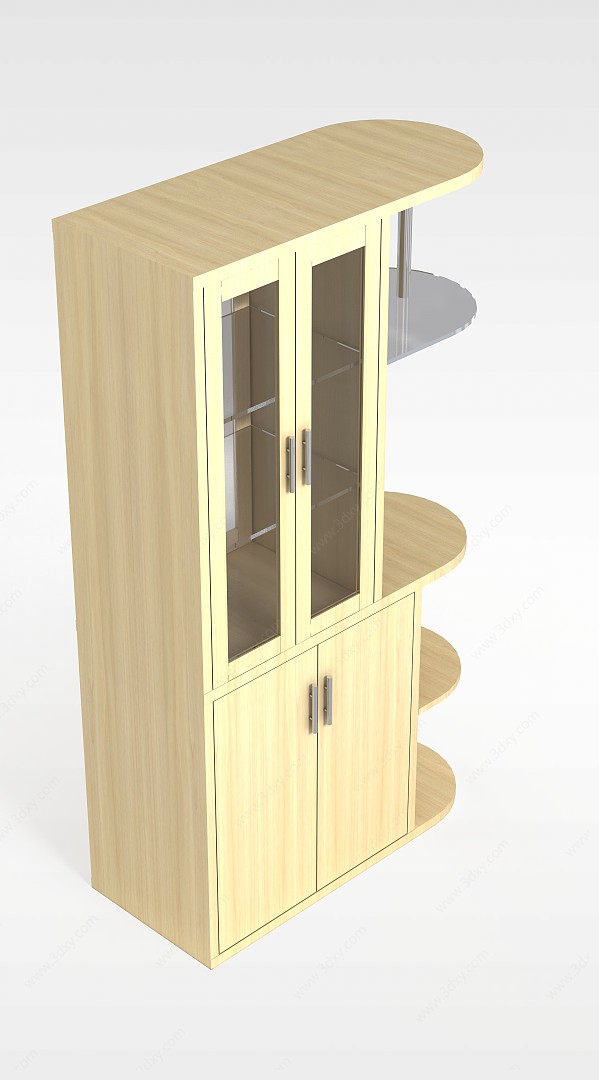 客厅玄关酒柜3D模型