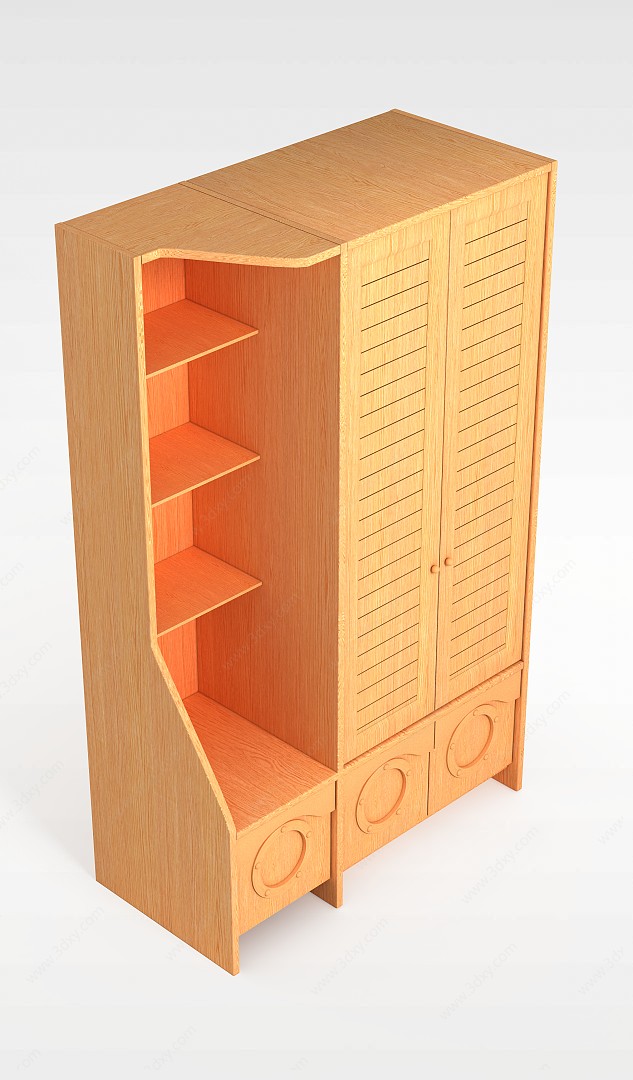 现代独立小衣柜3D模型