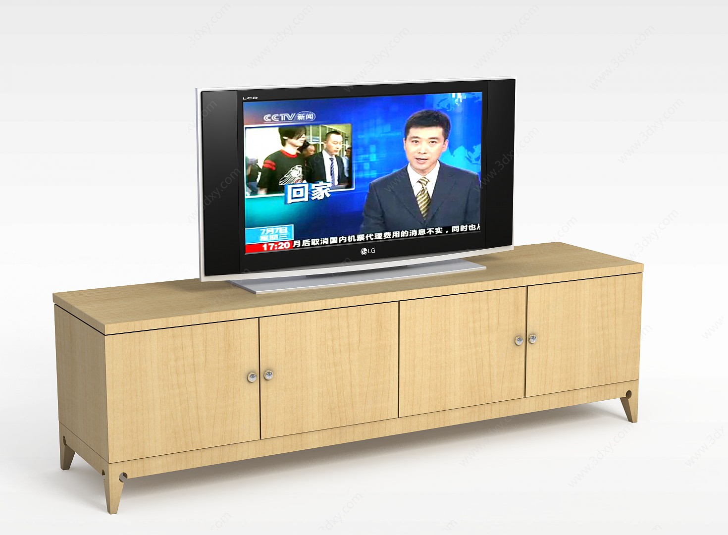 现代电视柜3D模型