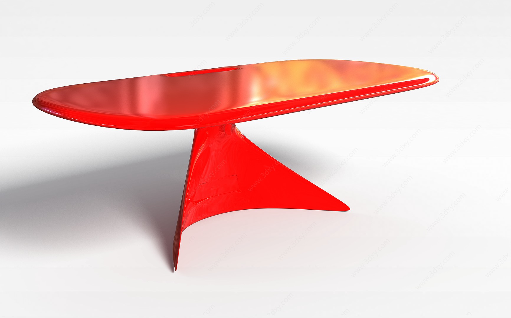 红色桌子3D模型