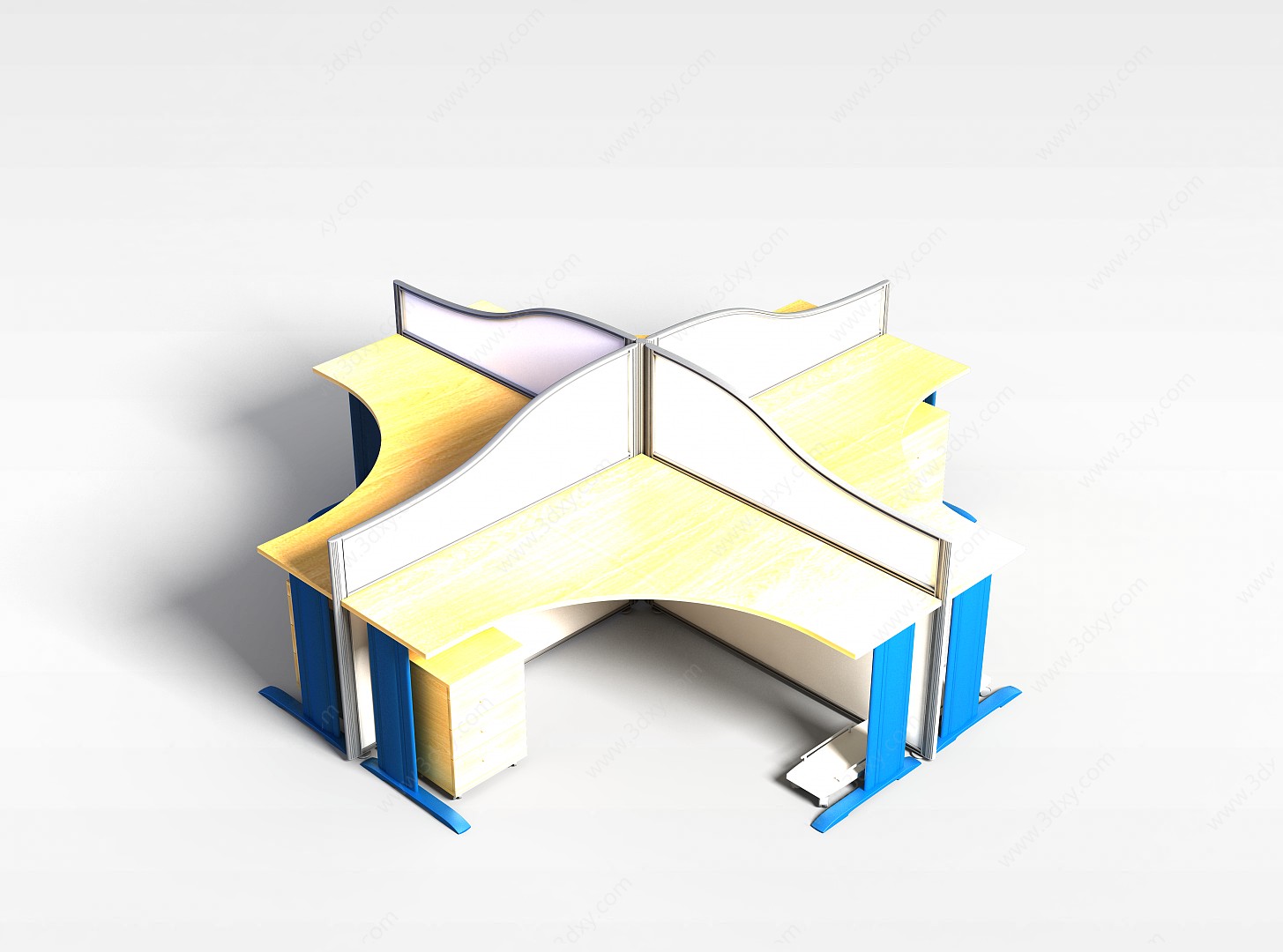 个性办公桌3D模型
