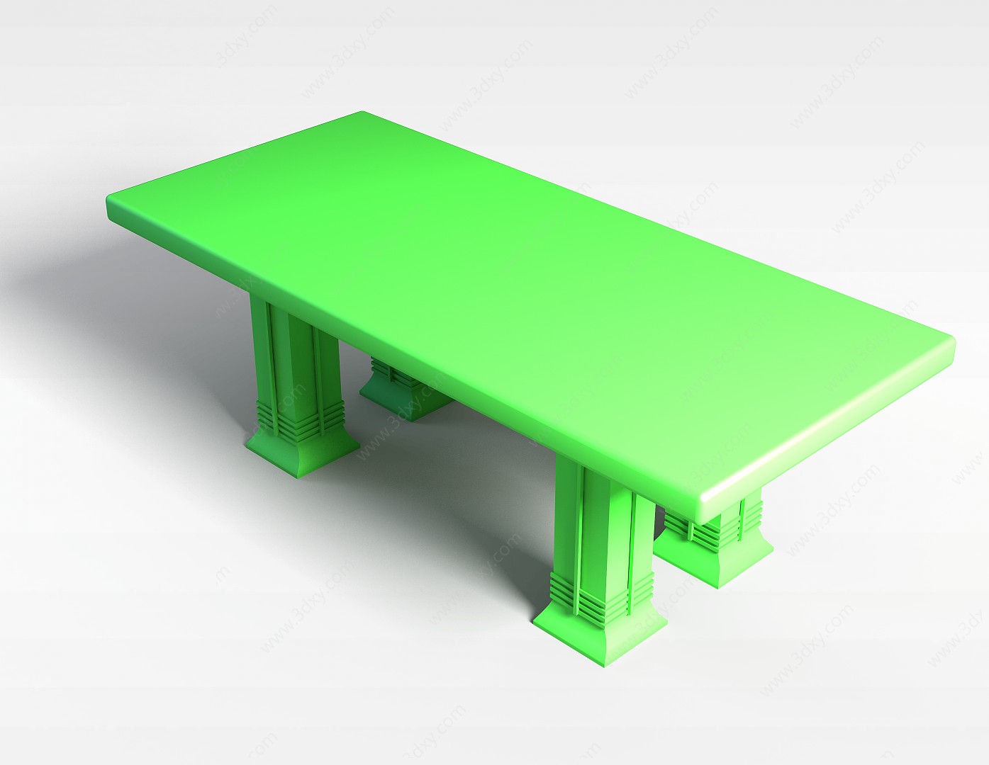 田园桌3D模型