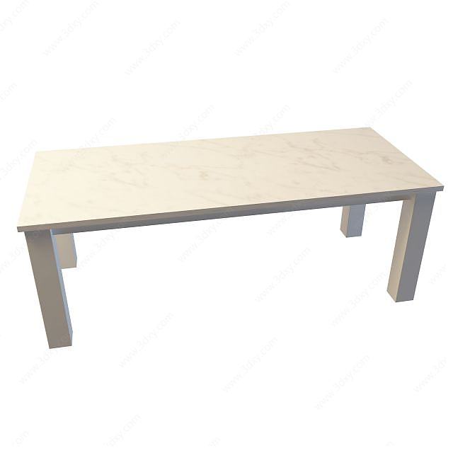 简约实木桌子3D模型