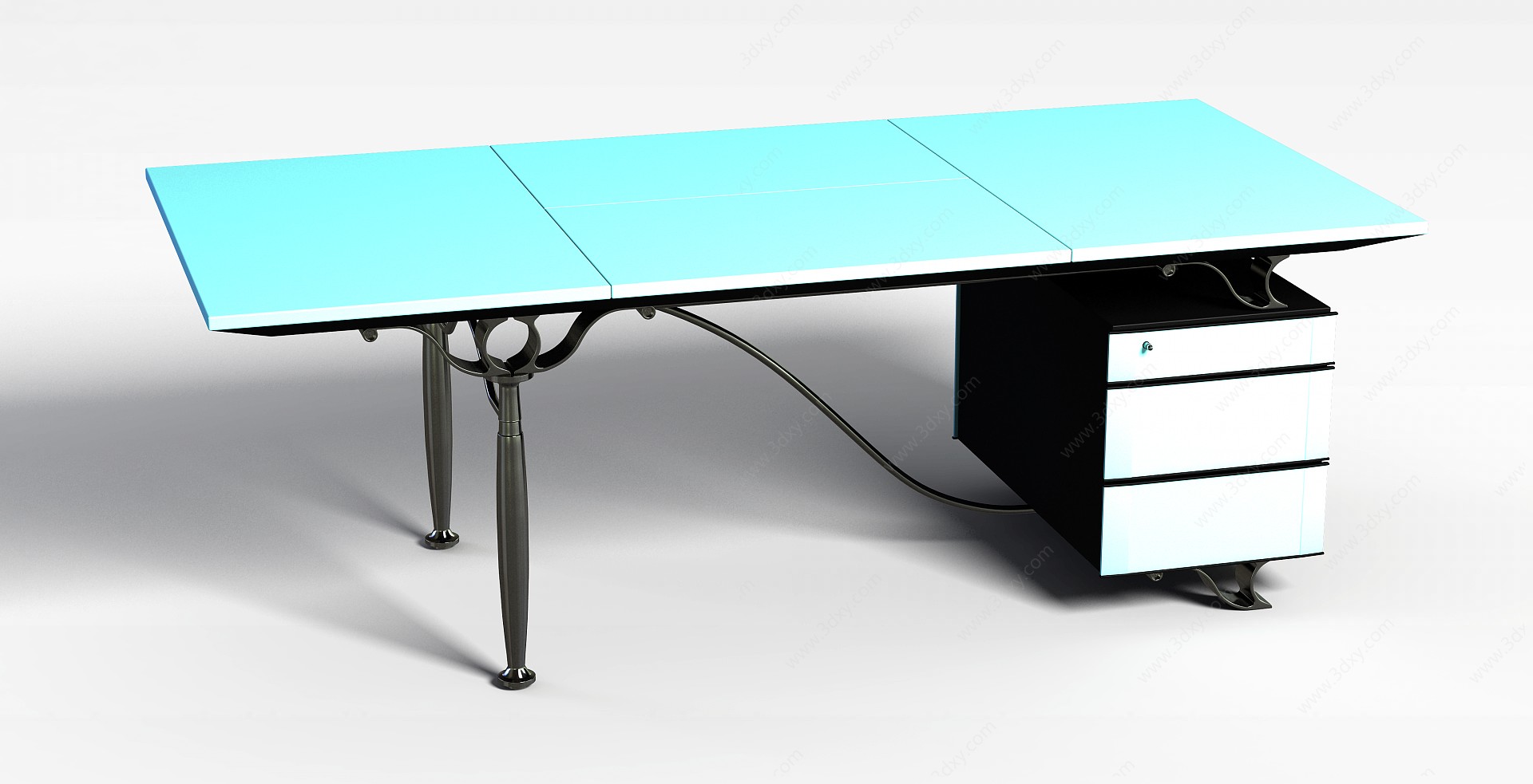 普通办公桌3D模型