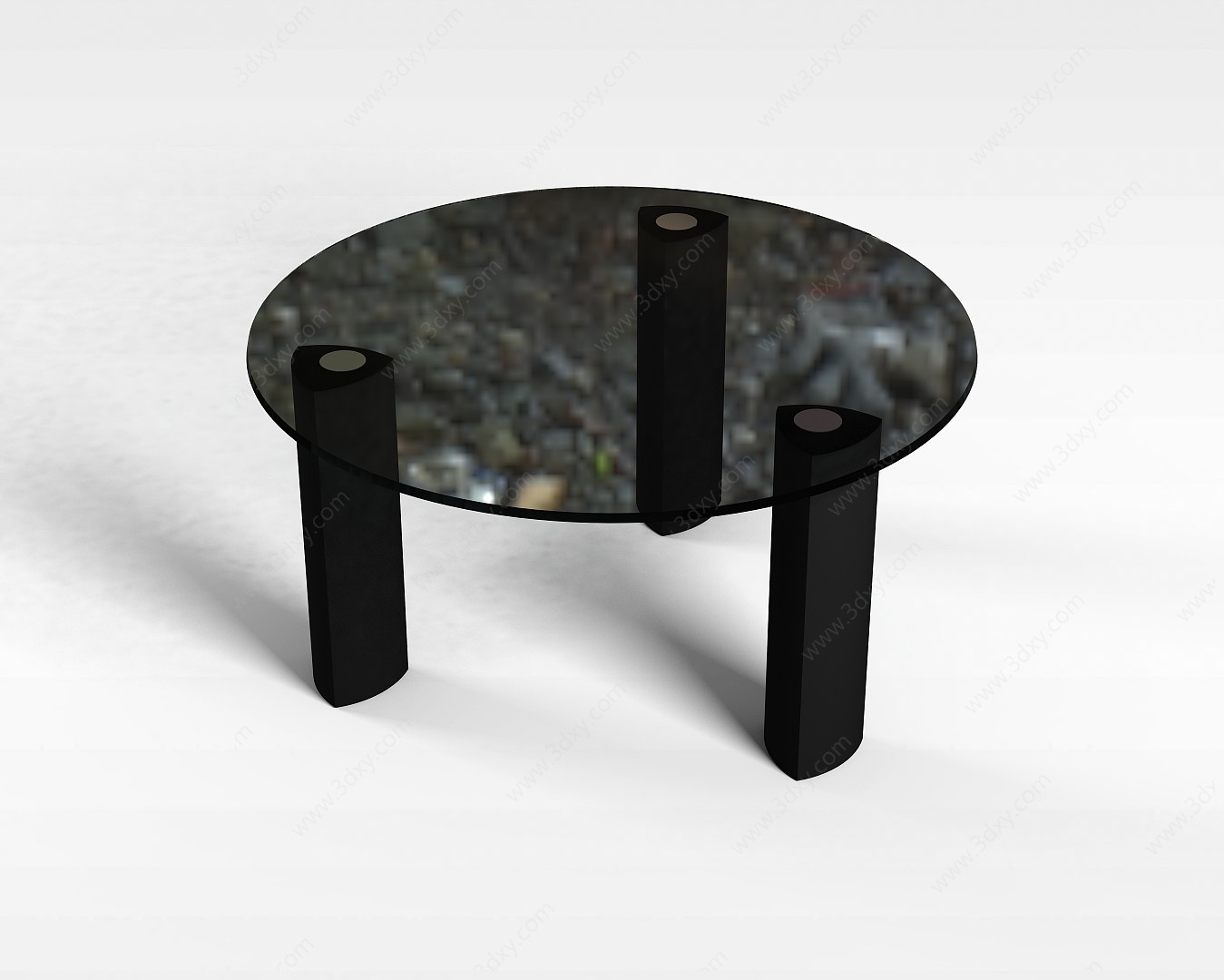 圆形玻璃桌3D模型