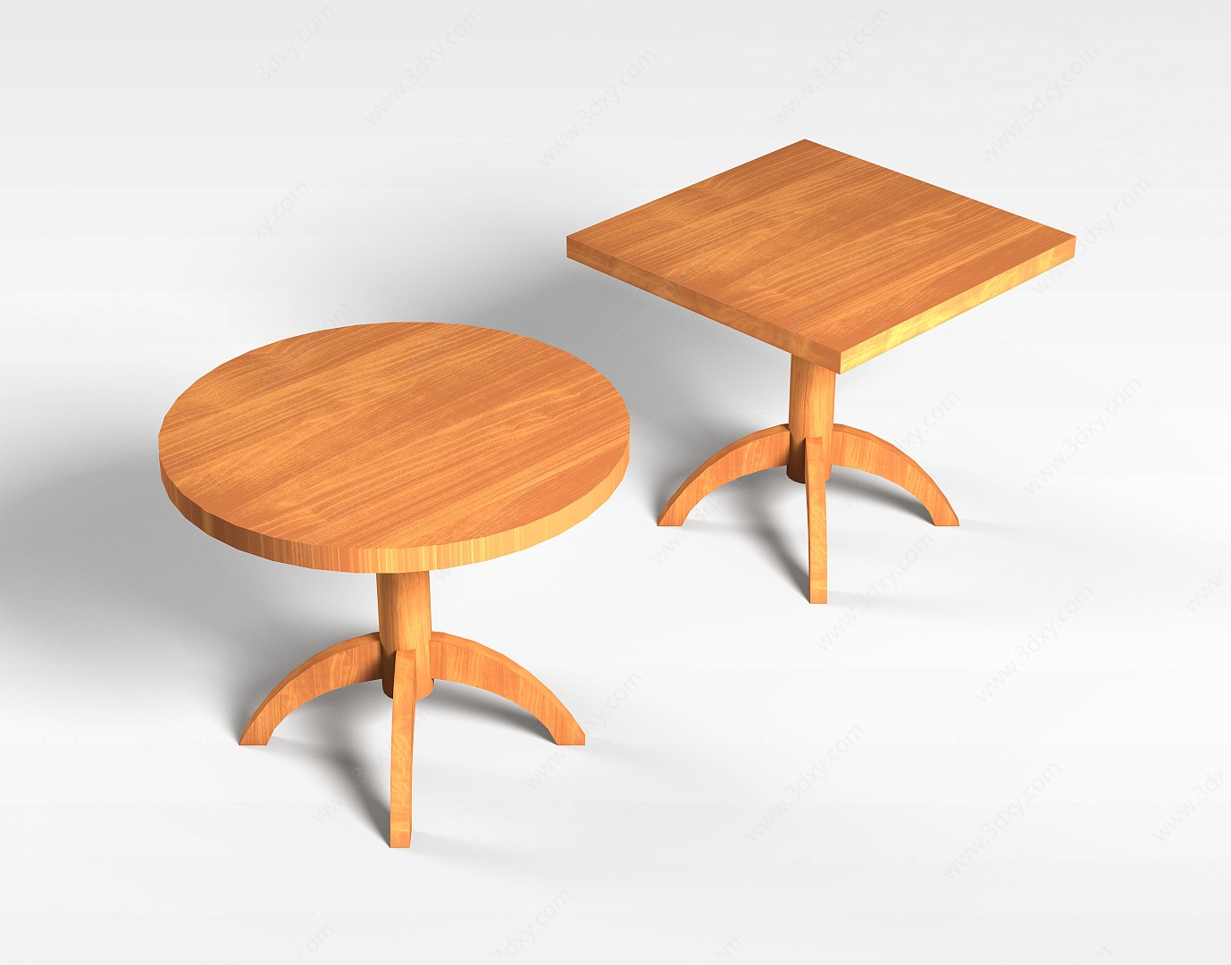 加厚实木桌3D模型