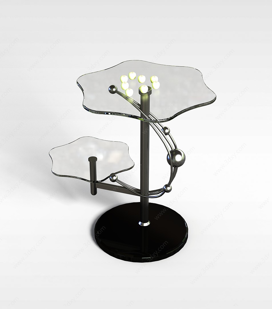 创意玻璃休闲桌3D模型