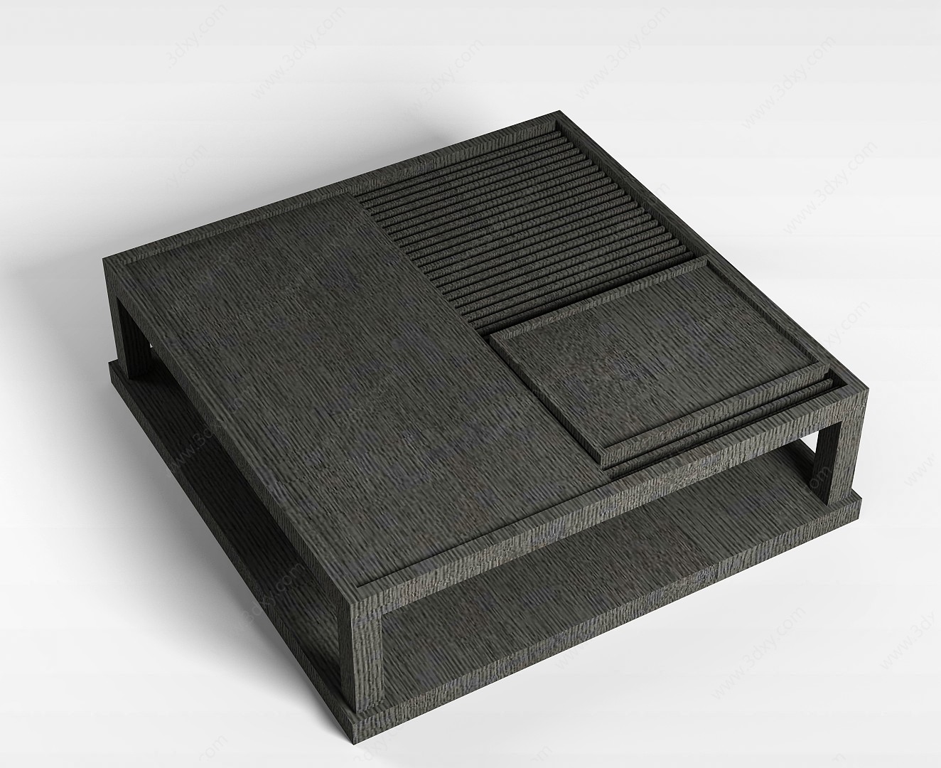 实木休闲茶桌3D模型