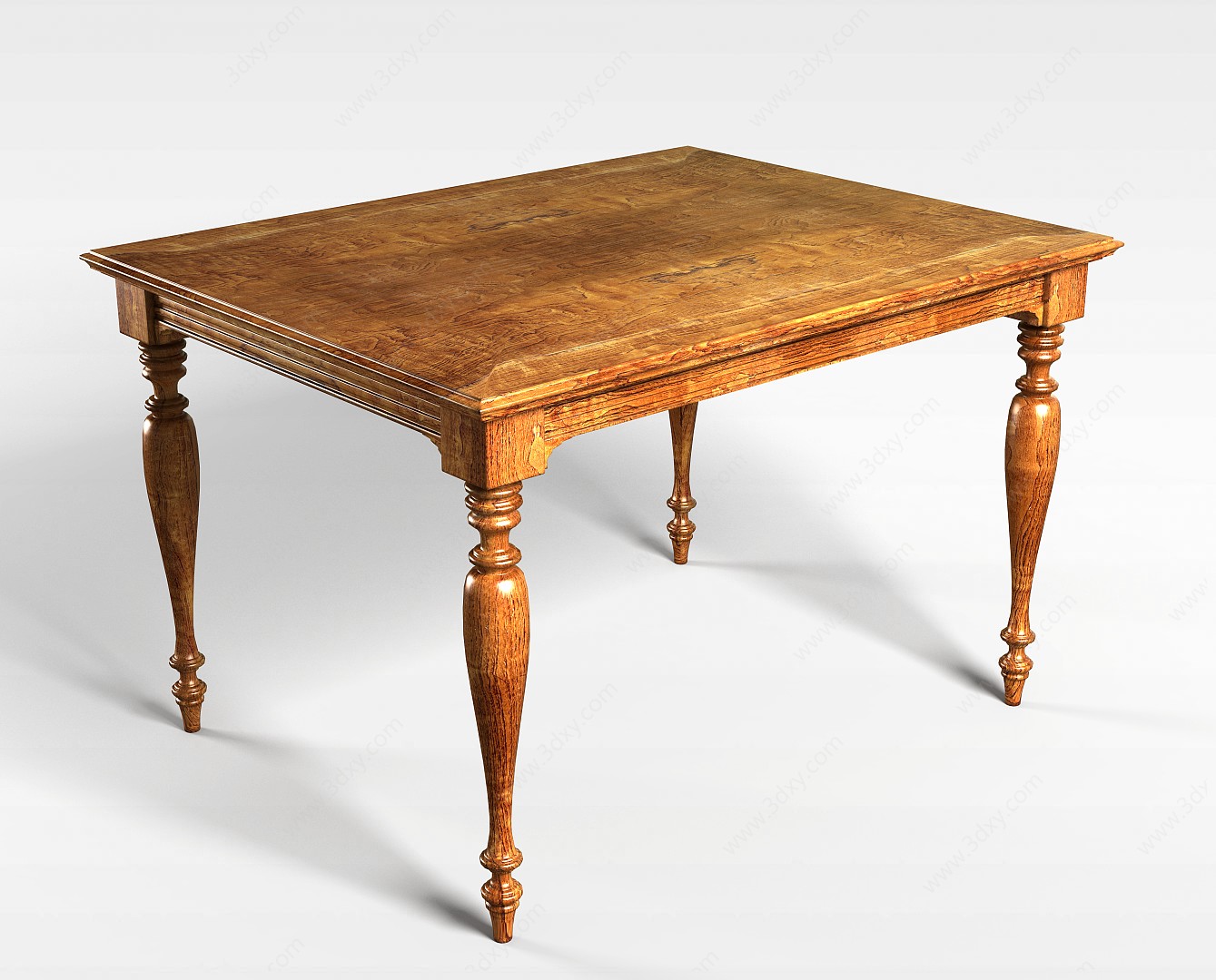 欧式古典餐桌3D模型